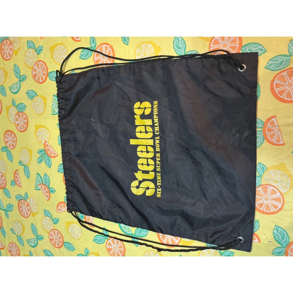 Unbranded Pittsburgh Steelers‎ Drawstring Bag Unisex OS Black